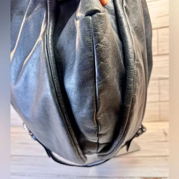 047-Marc by Marc Jacobs Smokey Gray Standard supply workwear hobo Shoulder Bag - Picture 4 of 11